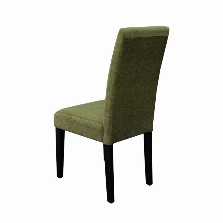 Chairs * | Monsoon Pacific Aprilia Dark Red Upholstered Dining Chairs, Set Of 2, Moss Green