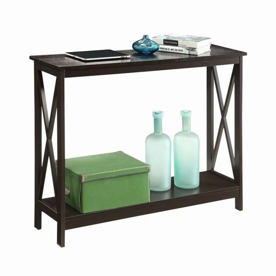Console Tables * | Convenience Concepts Oxford Console Table In Espresso Wood Finish