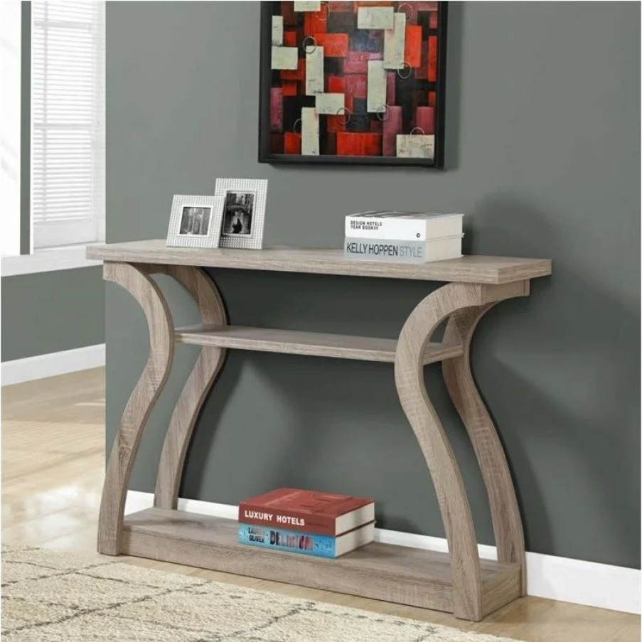 Console Tables * | Monarch Accent Table Console Entryway Narrow Sofa Bedroom Laminate Brown