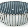 Coffee & Accent Tables * | Vig Furniture Inc. Modrest Cage Modern Stainless Steel Round Coffee Table With Glass Top