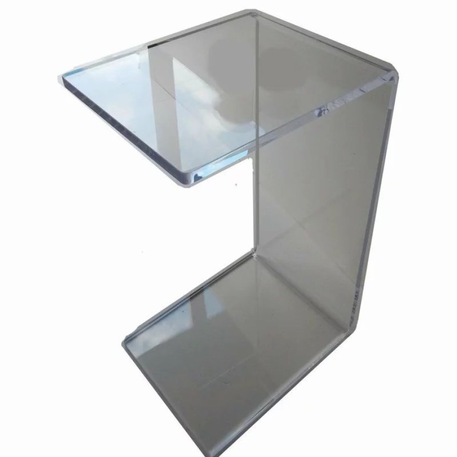 Coffee & Accent Tables * | Southeastflorida Acrylic "C" Slide End Table 18 X 13.5 X28 , 3/4 Thick
