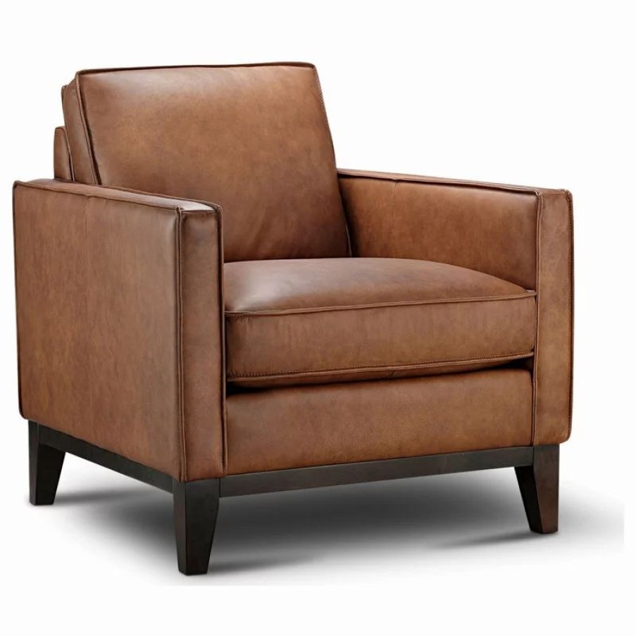 Chairs * | Hello Sofa Home Pimlico 100% Top Grain Leather Armchair