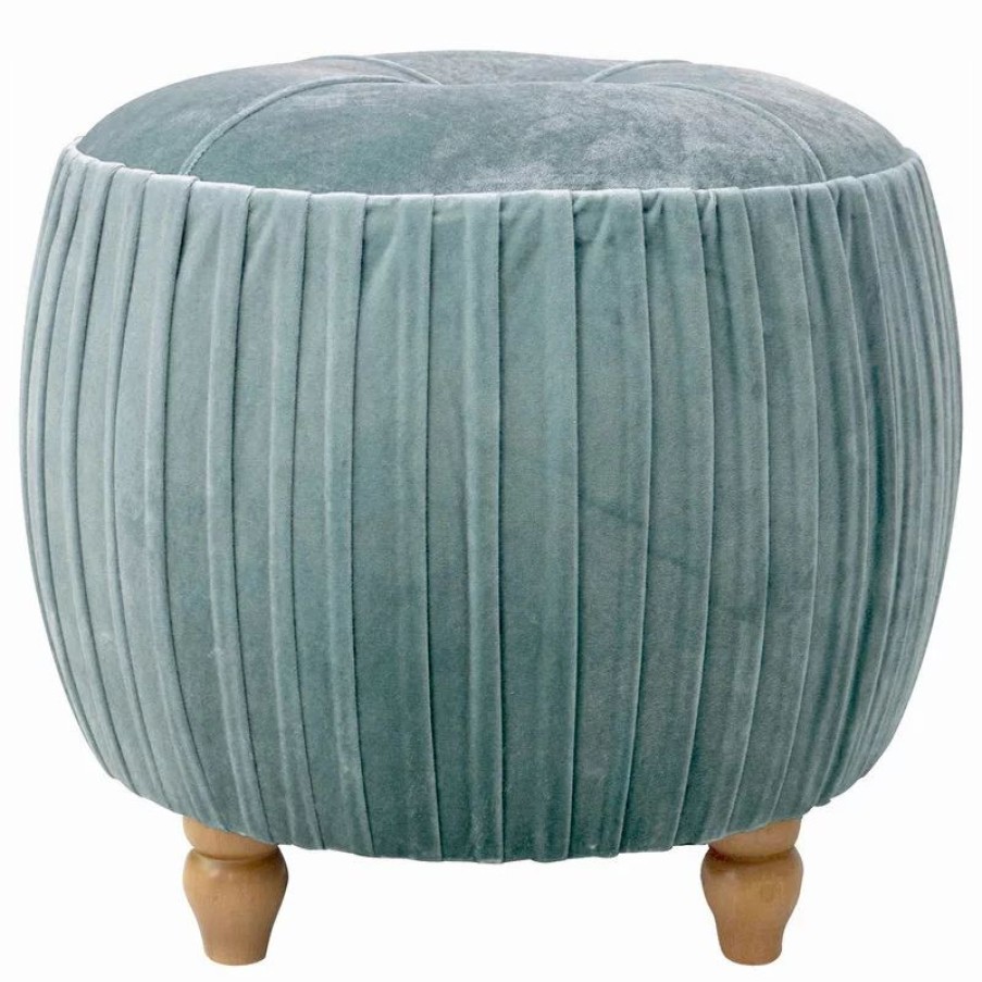 Footstools & Ottomans * | New Pacific Direct Inc. Helena Velvet Small Round Ottoman
