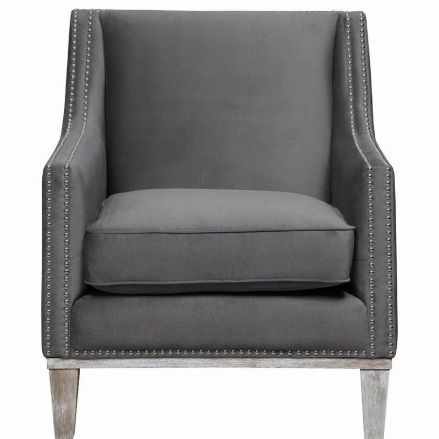 Chairs * | Picket House Aster Accent Chair, Charcoal
