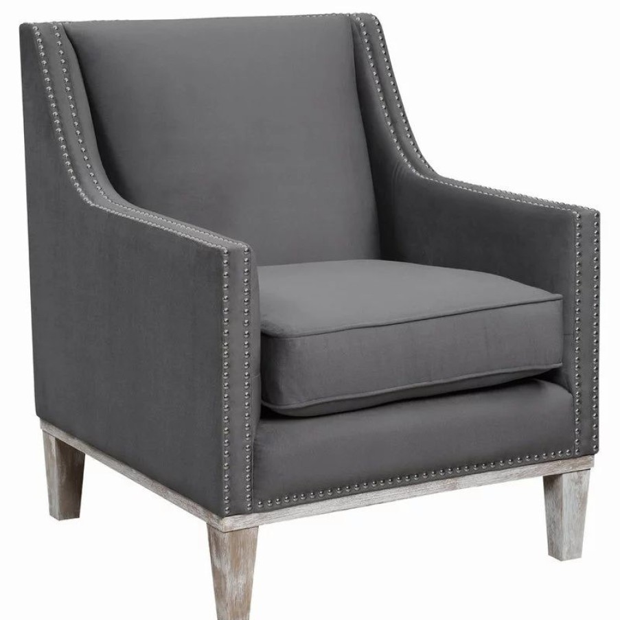 Chairs * | Picket House Aster Accent Chair, Charcoal