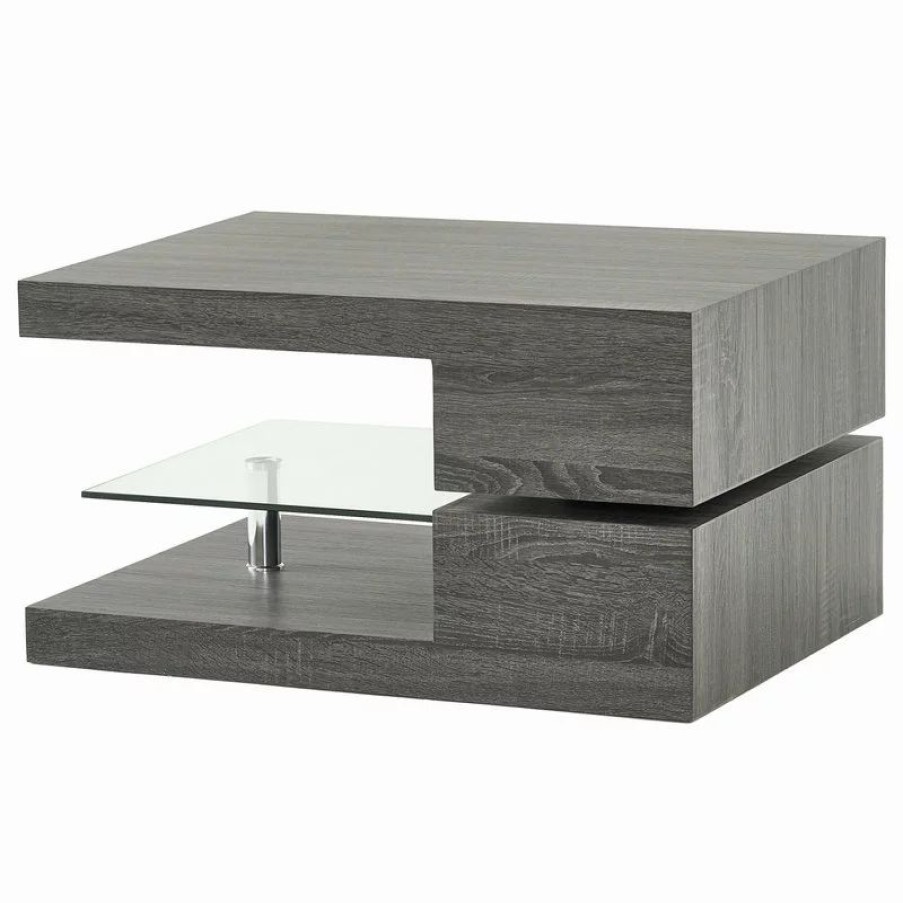 Coffee & Accent Tables * | Gdfstudio Gdf Studio Bushwick Rectangular Rotating Wood Coffee Table