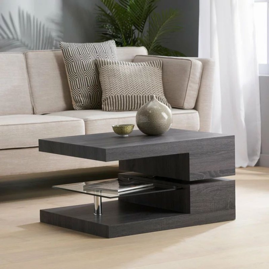 Coffee & Accent Tables * | Gdfstudio Gdf Studio Bushwick Rectangular Rotating Wood Coffee Table