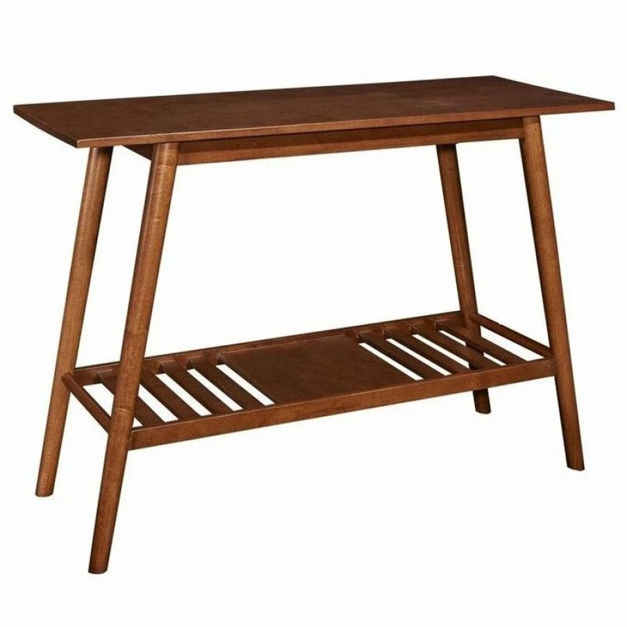 Console Tables * | Linon Home Decor Products Linon Samantha Wood Console Table In Brown