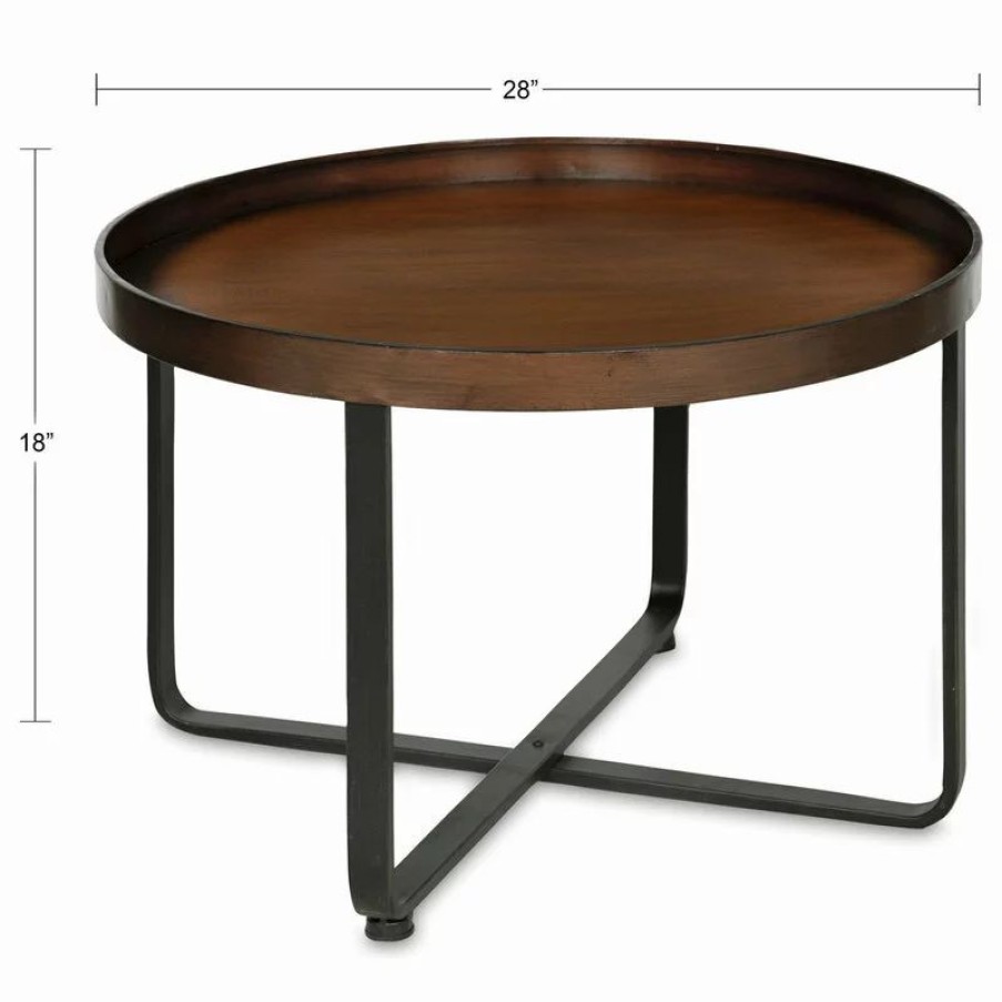 Coffee & Accent Tables * | Uniek Zabel Metal Coffee Table, Bronze