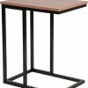 Coffee & Accent Tables * | Flash Furniture Aurora Rustic Wood Grain Finish Side Table With Black Metal Cantilever Base