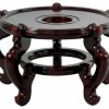Coffee & Accent Tables * | Oriental Furniture Rosewood Fishbowl Stand, Size 10.5 Base Diameter
