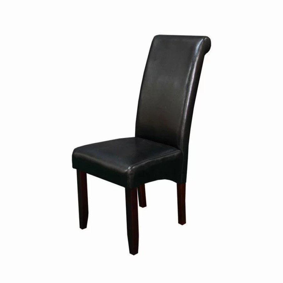 Chairs * | Monsoon Pacific Milan Faux Leather Blue Dining Chairs, Set Of 2, Black
