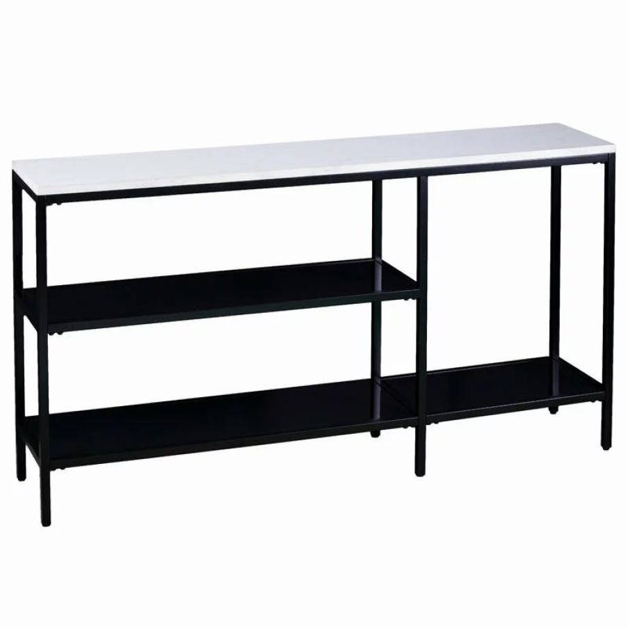 Console Tables * | Sei Furniture Holly And Martin Corman Faux Marble Narrow Console Table
