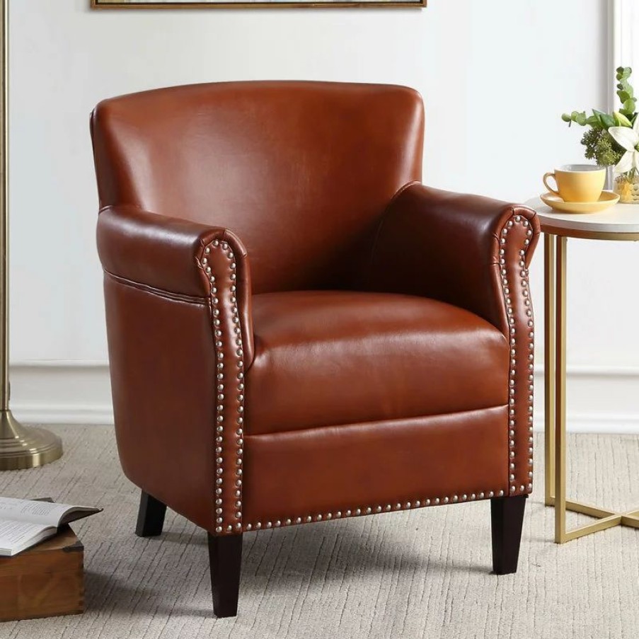 Chairs * | Comfort Pointe Holly Caramel Club Chair