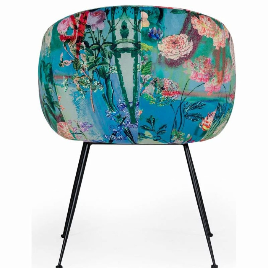 Chairs * | Mod The Dahlia Dining Chair, Multi-Colored, Velvet