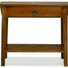 Console Tables * | Leick Home Leick Furniture Wood Mission Console Table In Russet Oak