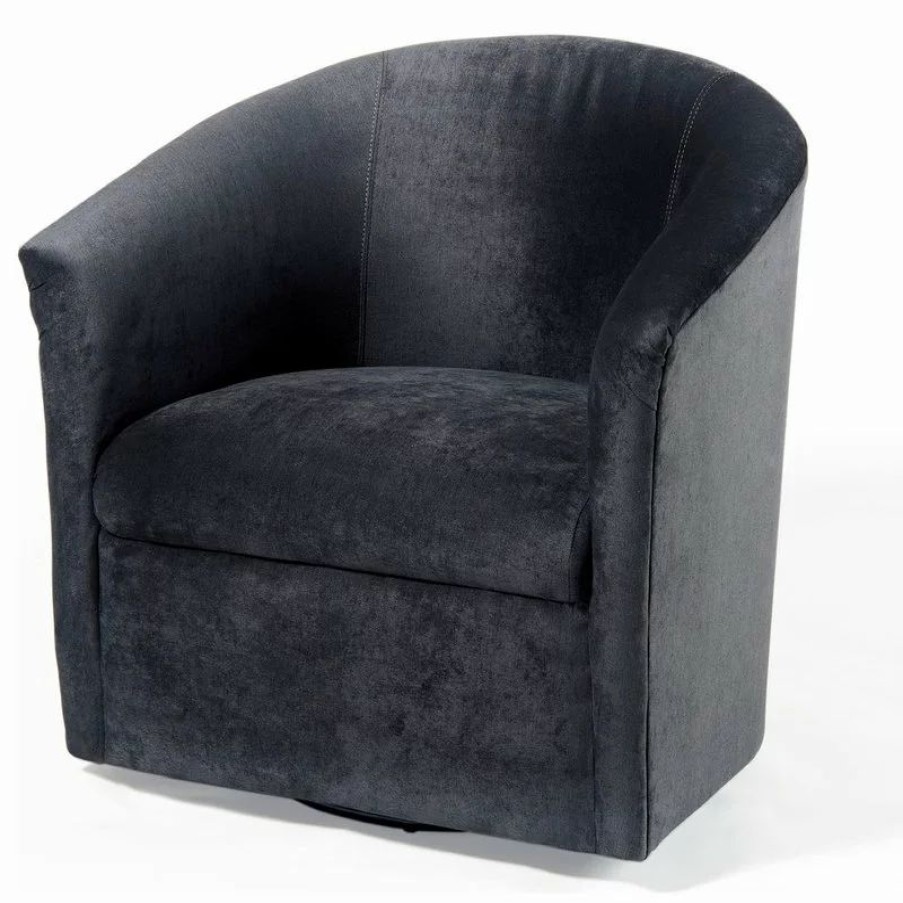 Chairs * | Comfort Pointe Elizabeth Swivel Chair, Charcoal