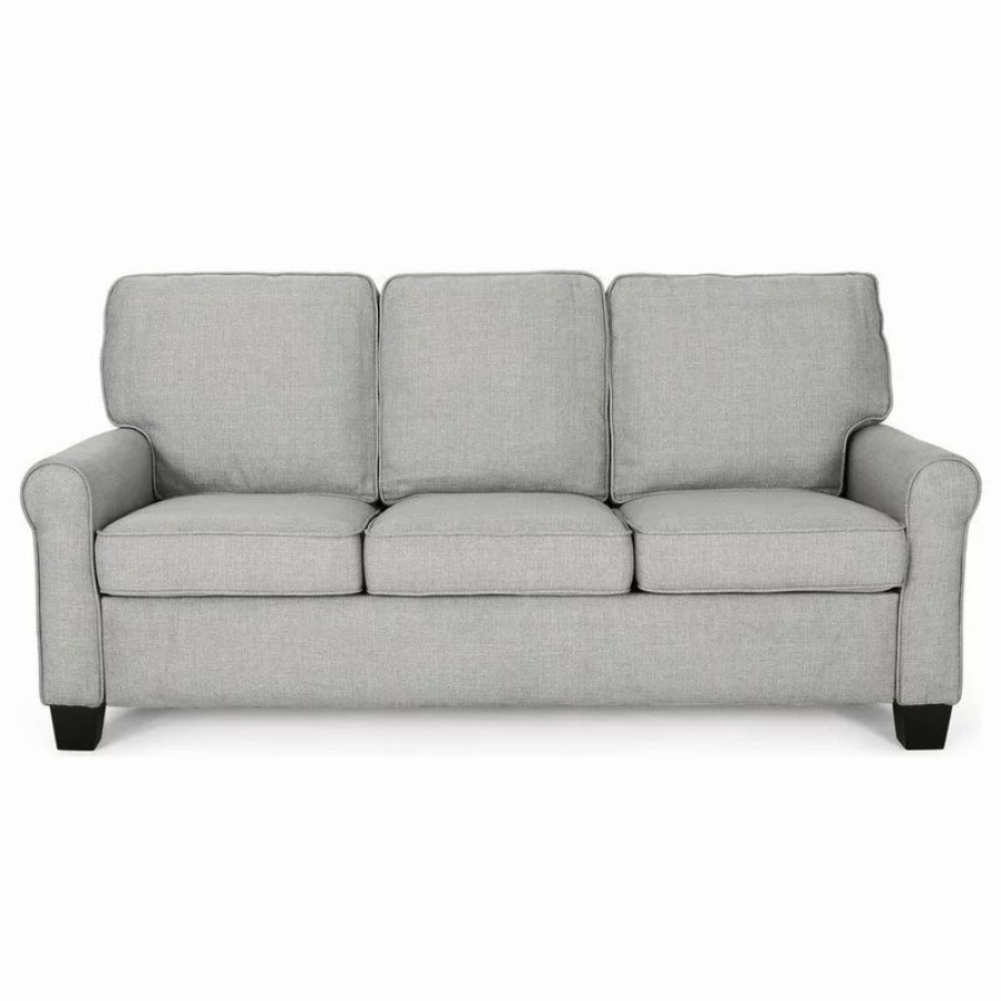 Sofas & Sectionals * | Gdfstudio Gdf Studio Bridget Traditional 3-Seater Sofa, Gray/Dark Brown