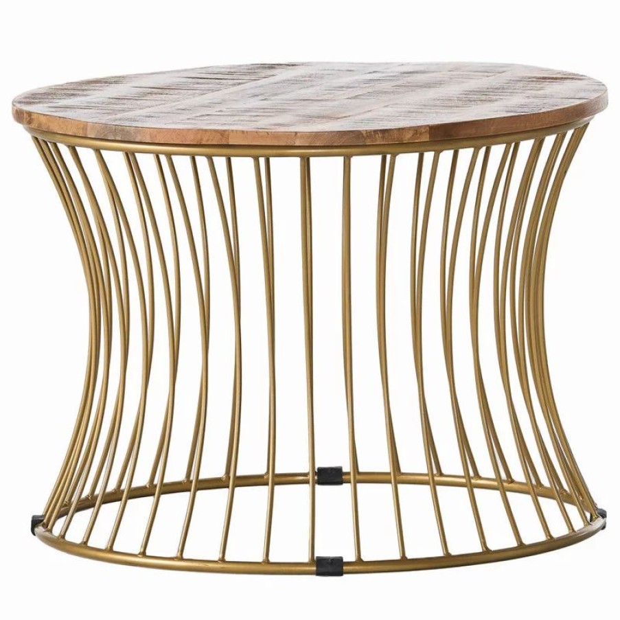 Coffee & Accent Tables * | Gdfstudio Alfonso Handcrafted Boho Mango Wood And Iron Coffee Table