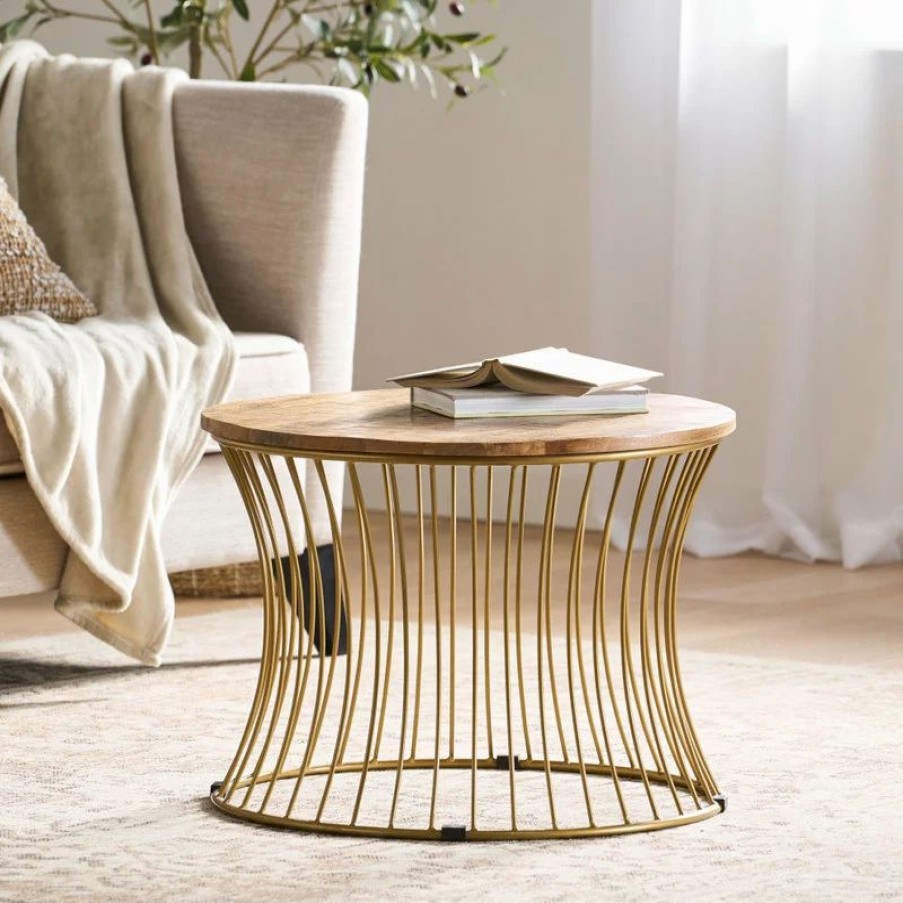 Coffee & Accent Tables * | Gdfstudio Alfonso Handcrafted Boho Mango Wood And Iron Coffee Table