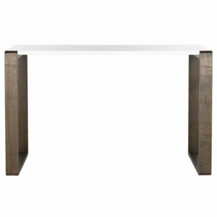 Console Tables * | Safavieh Bartholomew Mid-Century Scandinavian Lacquer Console Table, Dark Brown