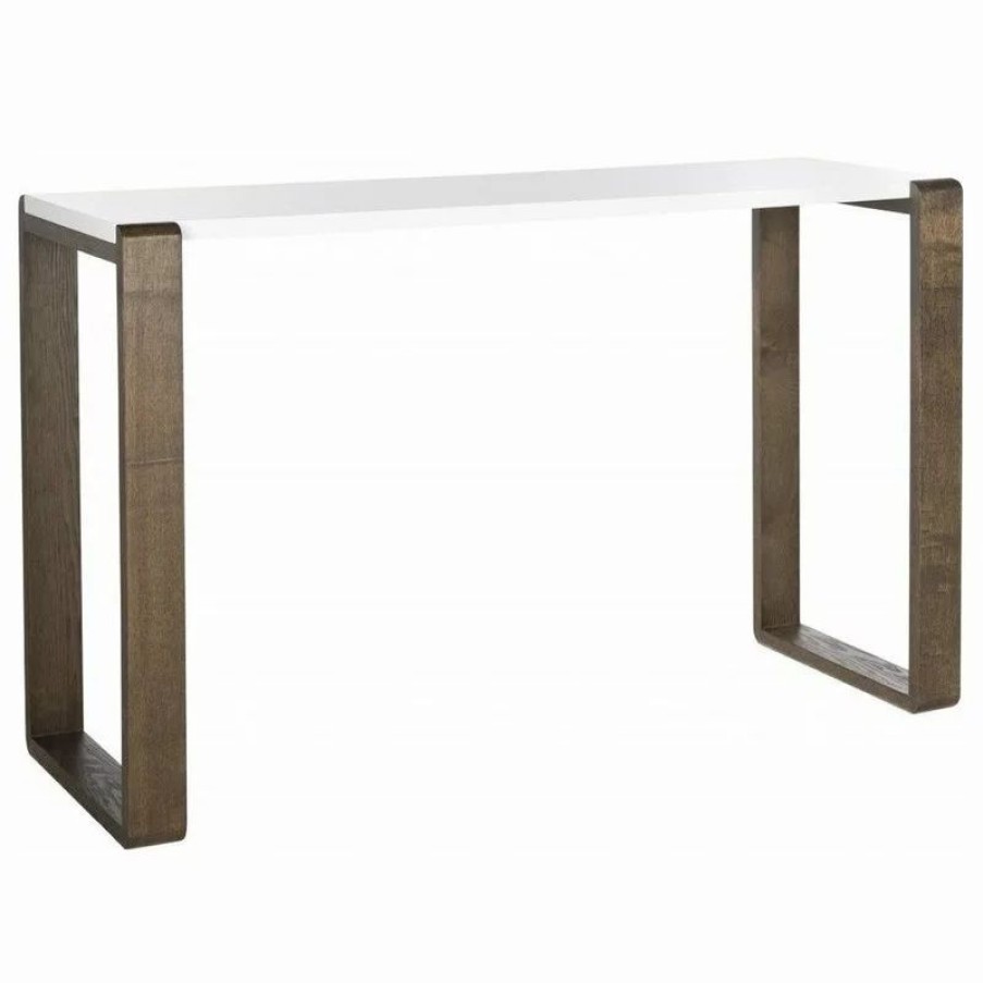 Console Tables * | Safavieh Bartholomew Mid-Century Scandinavian Lacquer Console Table, Dark Brown