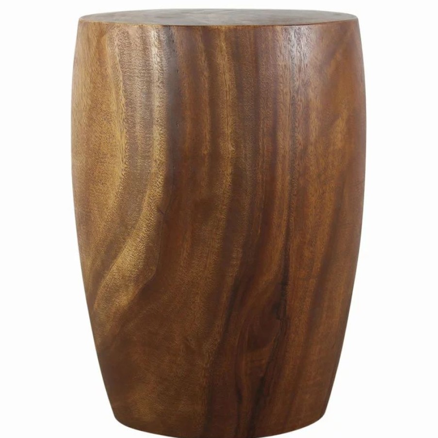 Coffee & Accent Tables * | Kammika Import Export Co., Ltd (Thailand) Haussmann Wood Merlot End Table 15 D X 20 Inch High Walnut Oil