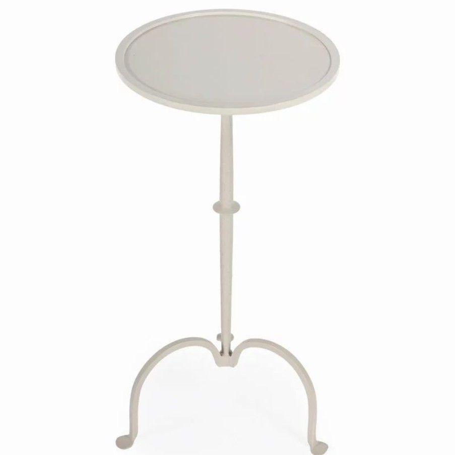 Coffee & Accent Tables * | Butler Specialty Company Butler Founders Gray/Beige Iron Pedestal Table
