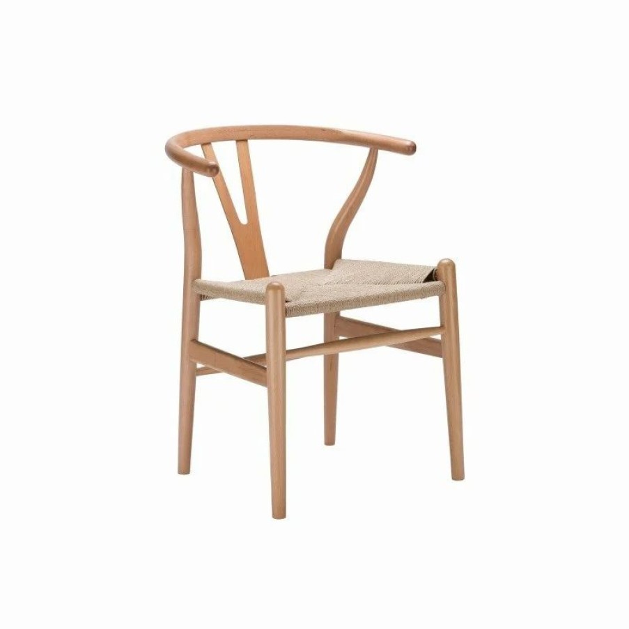 Chairs * | Mod The Sawyer Dining Chair, Natural, Wood And Rope