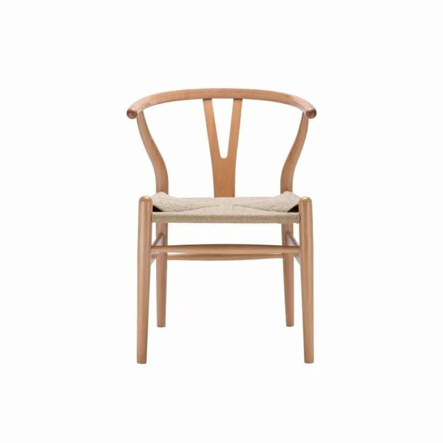 Chairs * | Mod The Sawyer Dining Chair, Natural, Wood And Rope