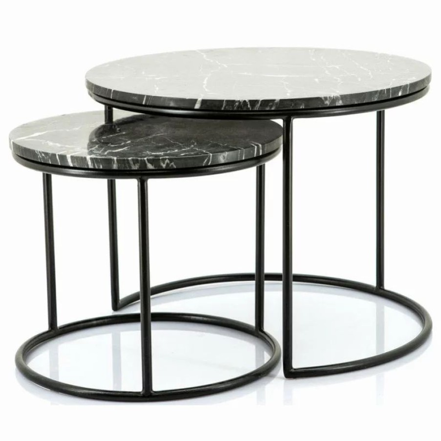 Coffee & Accent Tables * | Marble Nesting Coffee Tables, By-Boo Romeo