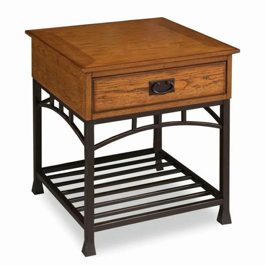 Coffee & Accent Tables * | Home Styles Furniture Modern Craftsman End Table By Homestyles