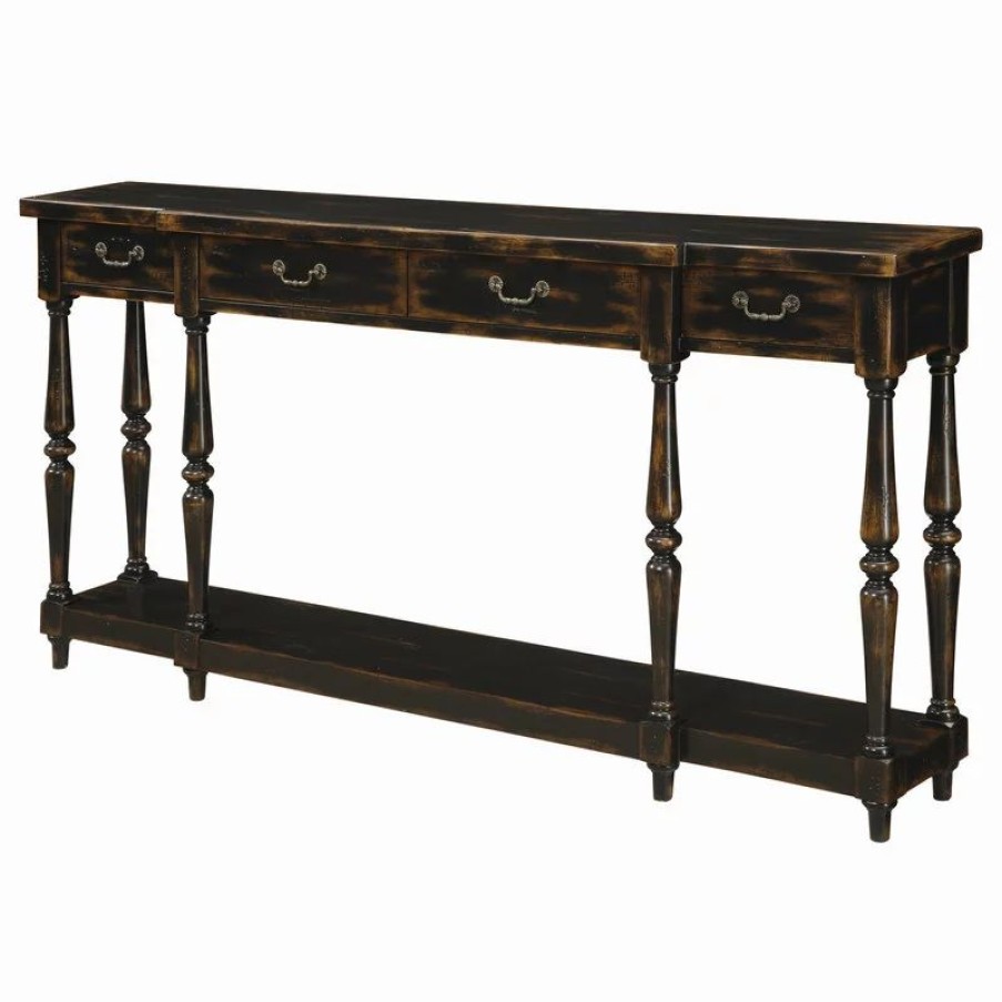 Console Tables * | Coast To Coast Imports, Llc 4-Drawer Console, Apperson Black