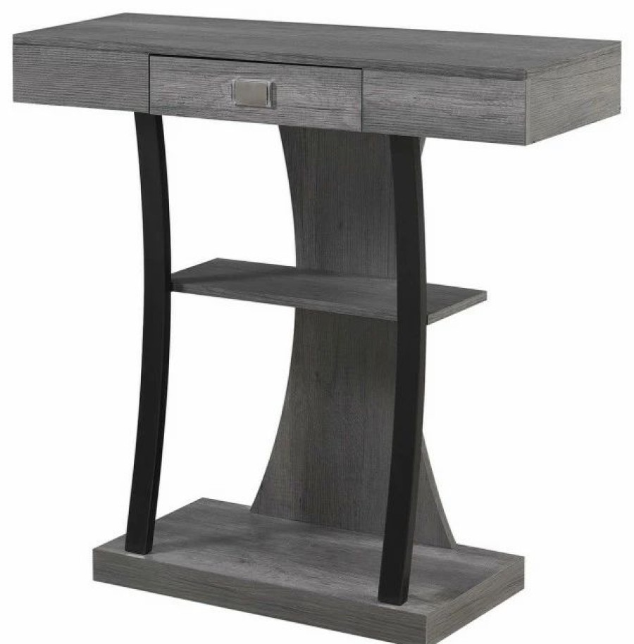 Console Tables * | Convenience Concepts Newport 1 Drawer Harri Console Table With Shelves