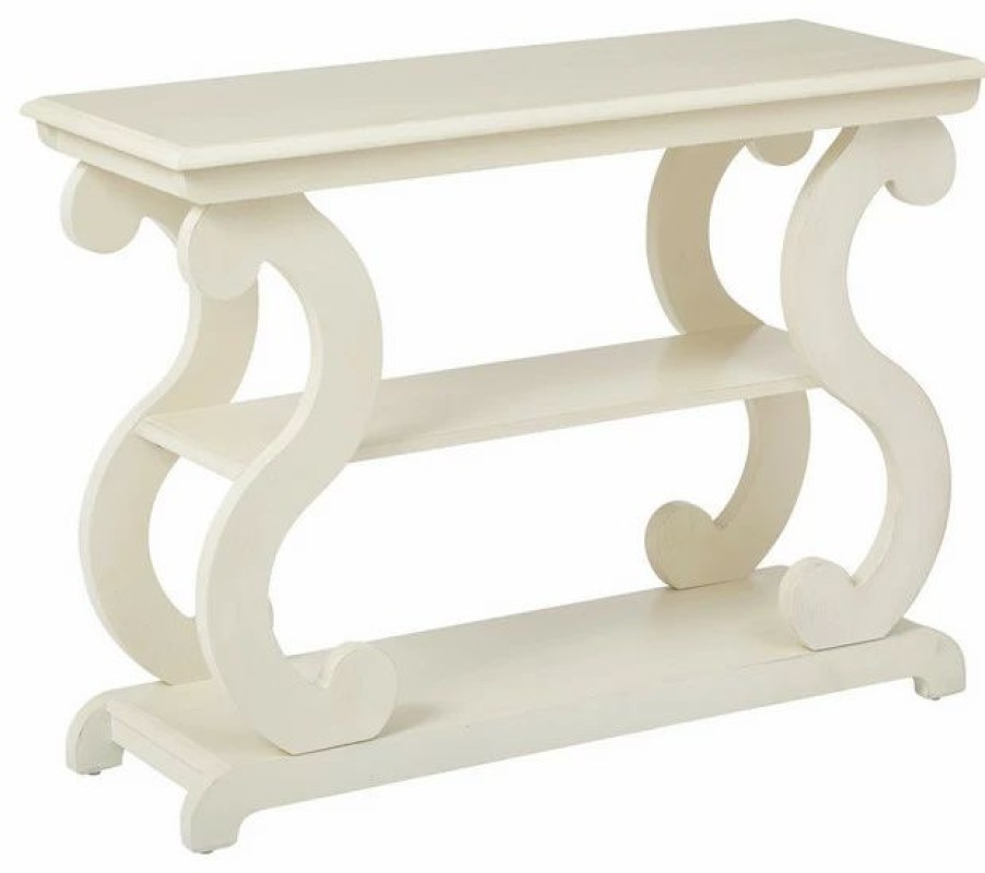 Console Tables * | Office Star Products Ashland Console Table, Antique Beige
