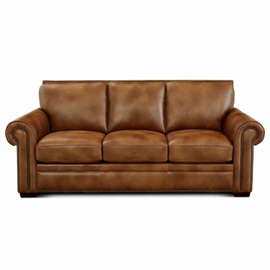 Sofas & Sectionals * | Hello Sofa Home Toulouse Top Grain Leather Sofa