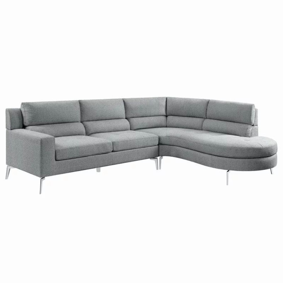 Sofas & Sectionals * | Lexicon Home Shola 2-Piece Sectional With Right Chaise, Gray