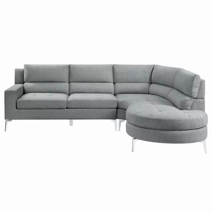 Sofas & Sectionals * | Lexicon Home Shola 2-Piece Sectional With Right Chaise, Gray