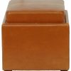 Footstools & Ottomans * | Safavieh Bobbi Tray Storage Ottoman, Saddle
