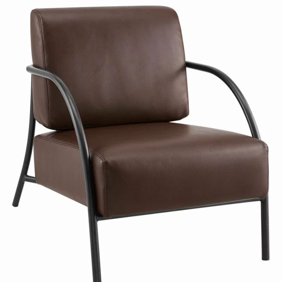 Chairs * | Homefare Modern Espresso Accent Chair