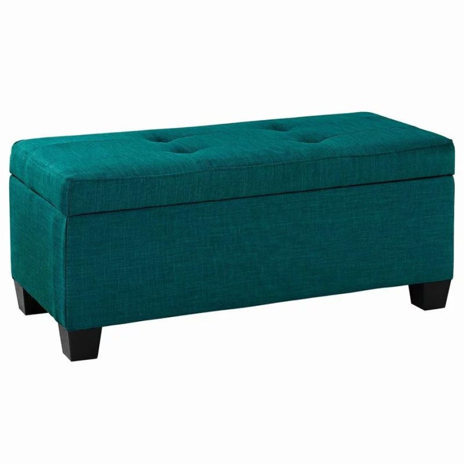 Footstools & Ottomans * | Picket House Everett 3-Pack Storage Ottoman, Teal