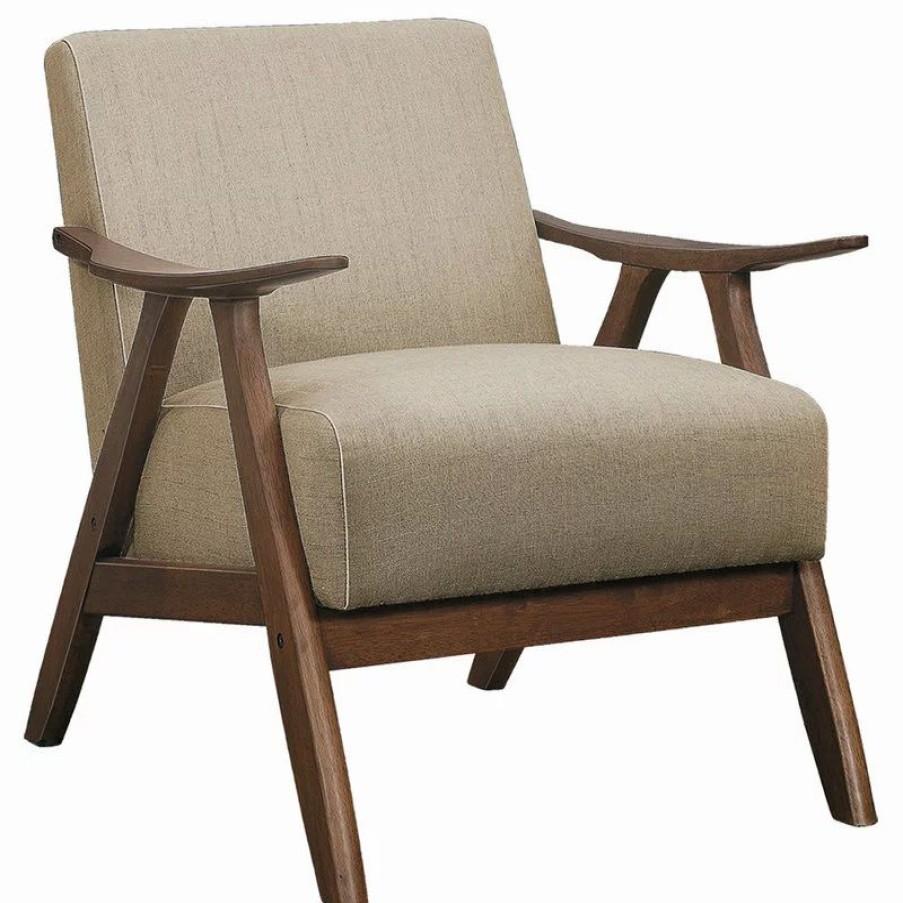 Chairs * | Lexicon Home Verona Accent Chair, Light Brown