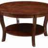 Coffee & Accent Tables * | Convenience Concepts American Heritage Round Coffee Table With Shelf