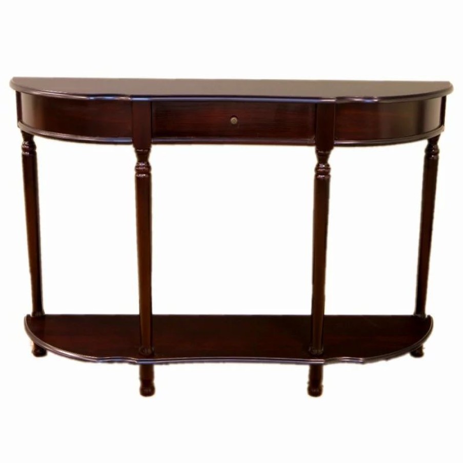 Console Tables * | Megahome Console Sofa Table With Drawer, Espresso