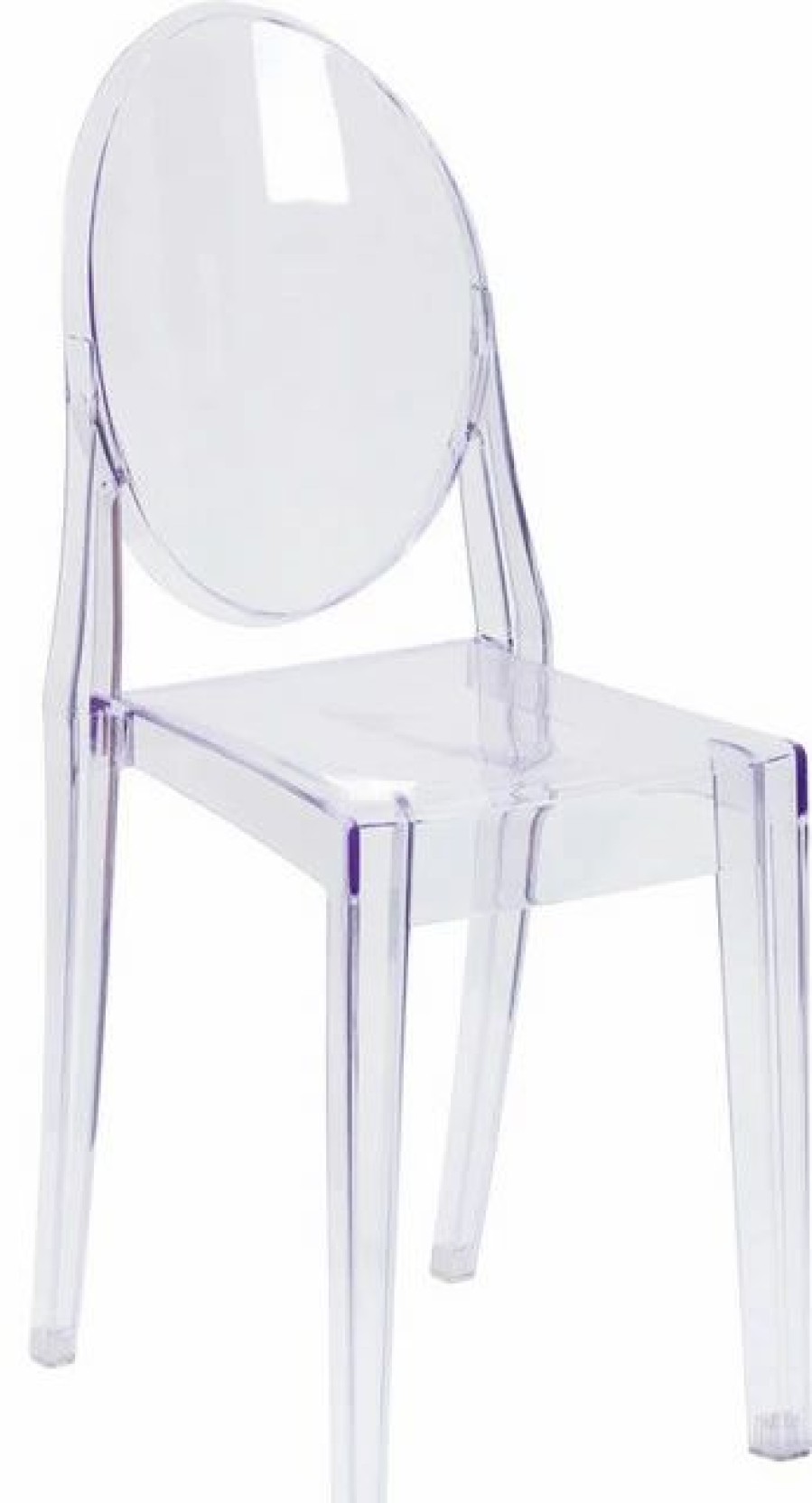 Chairs * | Flash Furniture Clear Plastic Stack Chair Fh-111-Apc-Clr-Gg