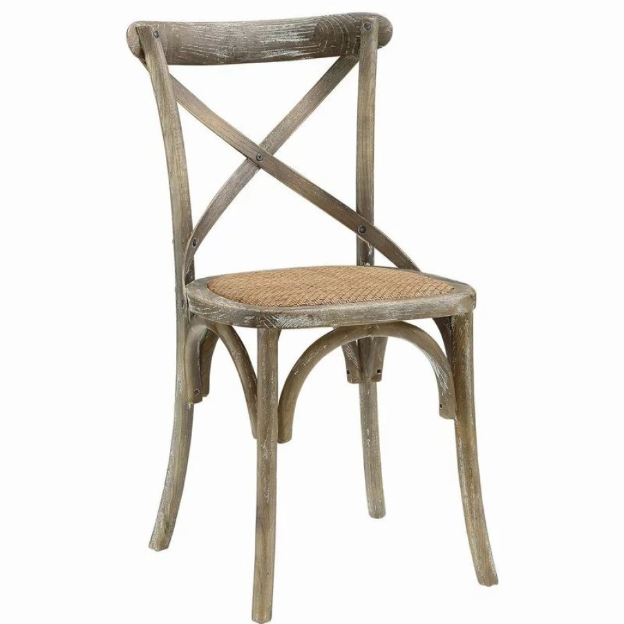 Chairs * | Modway Modway Gear Dining Side Chair, Gray