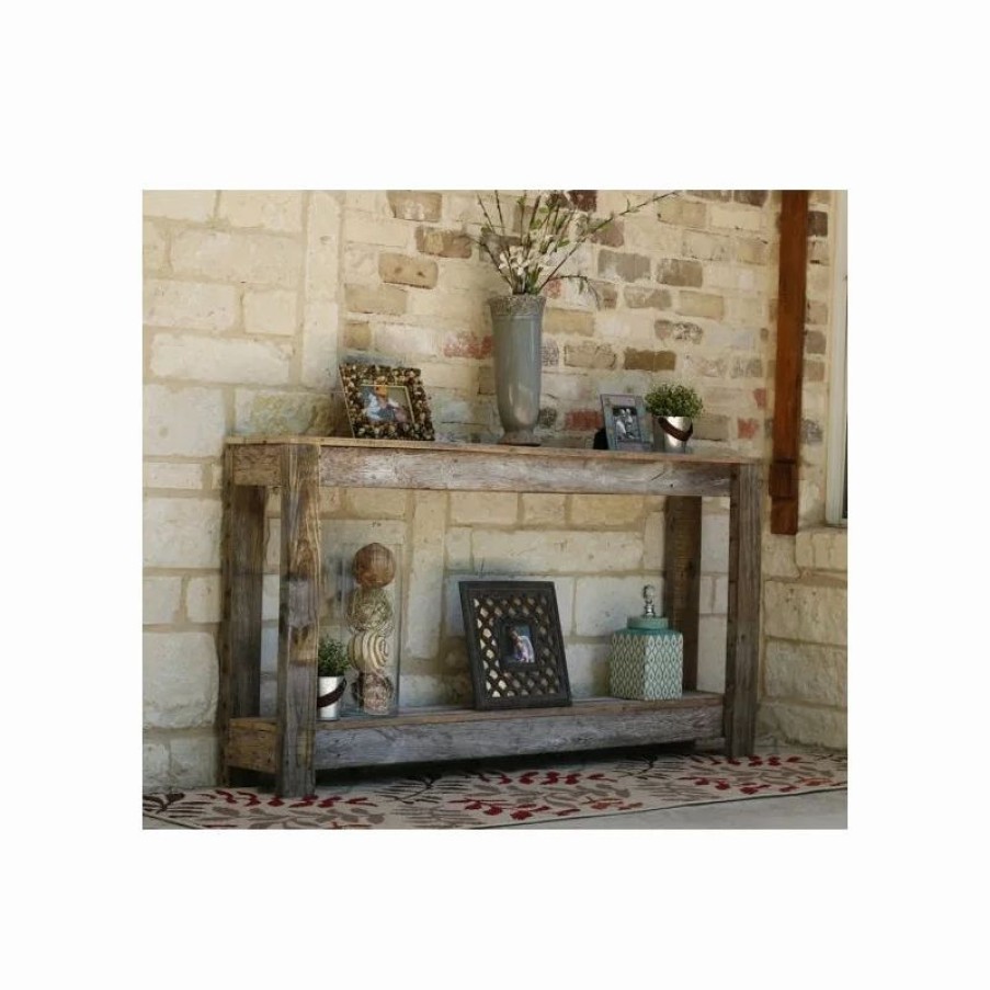 Console Tables * | Doug And Cristy Designs Farmhouse Sofa Table, Natural