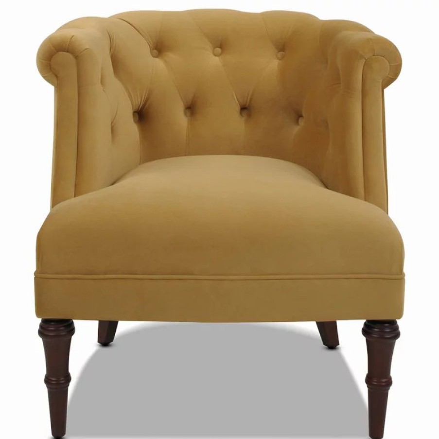 Chairs * | Jennifer Taylor Home Katherine Tufted Accent Chair, Mustard Gold Velvet