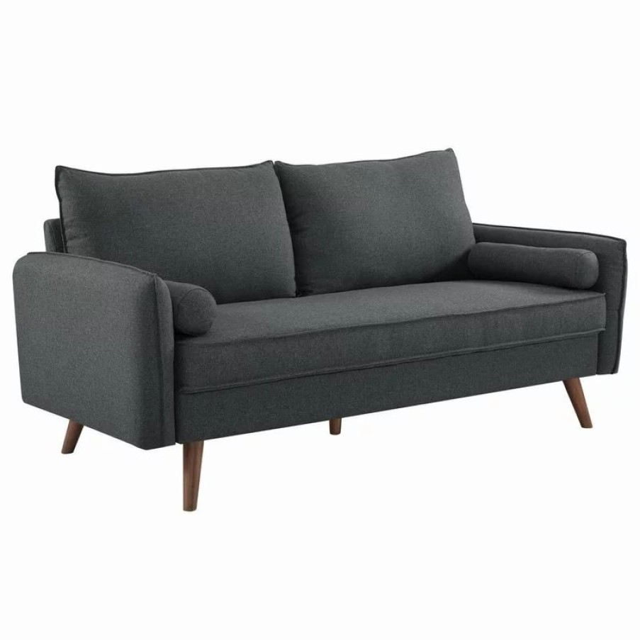Sofas & Sectionals * | Lexmod Revive Upholstered Fabric Sofa, Gray