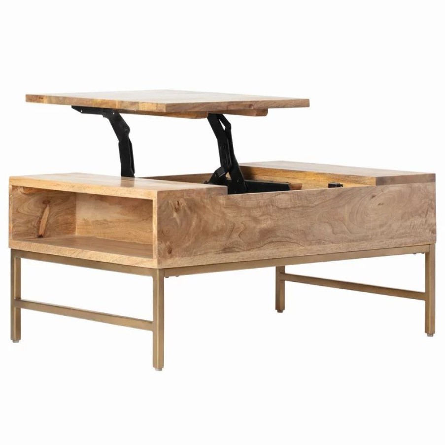 Coffee & Accent Tables * | Madeleine Home Inc. Pamplona Storage Coffee Table, Natural